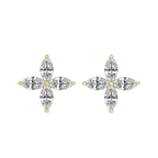 14kt Yellow Gold Charmed Clover Flower Fashion Lab Diamond Stud Earrings (3 Ct. Tw.) front image