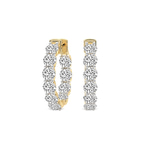 14kt Yellow Gold Sirena Round Lab Diamond Hoop Earrings (3 Ct. Tw.) front image