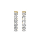 14kt Yellow Gold Sirena Round Lab Diamond Hoop Earrings (3 Ct. Tw.) standing product image one