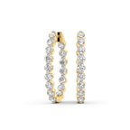 9ct Yellow Gold Rylee Round Lab Diamond Hoop Earrings (1 Ct. Tw.) front image