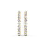 9ct Yellow Gold Rylee Round Lab Diamond Hoop Earrings (1 Ct. Tw.) right