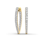 14kt Yellow Gold Reagan Round Lab Diamond Hoop Earrings (2 Ct. Tw.) front image