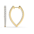 14kt Yellow Gold Reagan Round Lab Diamond Hoop Earrings (2 Ct. Tw.) left