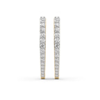 14kt Yellow Gold Reagan Round Lab Diamond Hoop Earrings (2 Ct. Tw.) right