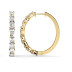 14kt Yellow Gold Livia Lab Diamonds Hoop Earrings (6 Ct. Tw.) side right image one