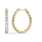 9ct Yellow Gold Isla Round Lab Diamond Hoop Earrings (1 Ct. Tw.) left