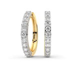 14kt Yellow Gold Emerson Round Lab Diamond Hoop Earrings (3 Ct. Tw.) front image