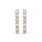 9ct Yellow Gold Saylor Oval Lab Diamond Hoop Earrings (3 Ct. Tw.) right