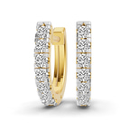 10kt Yellow Gold Classic Round Lab Diamond Huggie Earrings (1/2 Ct. Tw.) front image