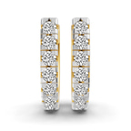 10kt Yellow Gold Classic Round Lab Diamond Huggie Earrings (1/2 Ct. Tw.) left