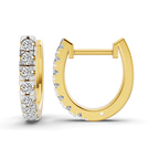 10kt Yellow Gold Classic Round Lab Diamond Huggie Earrings (1/2 Ct. Tw.) right