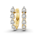9ct Yellow Gold Clara Pear Lab Diamond Huggie Earrings (3/4 Ct. Tw.) front image