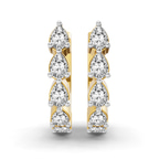 9ct Yellow Gold Clara Pear Lab Diamond Huggie Earrings (3/4 Ct. Tw.) left