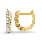 9ct Yellow Gold Clara Pear Lab Diamond Huggie Earrings (3/4 Ct. Tw.) right