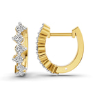 9ct Yellow Gold Solene Round Lab Diamond Huggie Earrings (3/4 Ct. Tw.) right