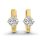 9ct Yellow Gold Maia Classic Round Lab Diamond Earrings (7/8 Ct. Tw.) left