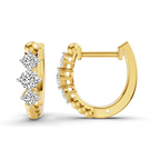 9ct Yellow Gold Ara Round Lab Diamond Huggie Earrings (1/2 Ct. Tw.) right
