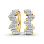 9ct Yellow Gold Siena Baguette Lab Diamond Huggie Earrings (1 Ct. Tw.) front image