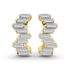 9ct Yellow Gold Siena Baguette Lab Diamond Huggie Earrings (1 Ct. Tw.) left