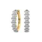 9ct Yellow Gold Jovana Oval Lab Diamond Hoop Earrings (6 Ct. Tw.) front image