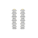9ct Yellow Gold Jovana Oval Lab Diamond Hoop Earrings (6 Ct. Tw.) standing product image one