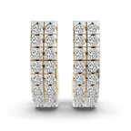 10kt Yellow Gold Twin Shimmer Lab Diamond Huggie Earrings (3/4 Ct. Tw.) left