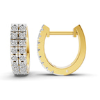10kt Yellow Gold Twin Shimmer Lab Diamond Huggie Earrings (3/4 Ct. Tw.) right