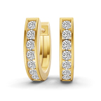 9ct Yellow Gold Remi Round Lab Diamond Huggie Earrings (1/2 Ct. Tw.) front image