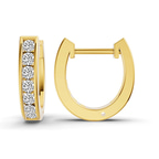 9ct Yellow Gold Remi Round Lab Diamond Huggie Earrings (1/2 Ct. Tw.) right
