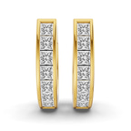 10kt Yellow Gold Ines Princess Lab Diamond Huggie Earrings (7/8 Ct. Tw.) left