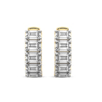 9ct Yellow Gold Darya Emerald Lab Diamond Hoop Earrings (2 Ct. Tw.) right