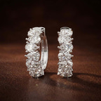 14kt Yellow Gold Eudora Pear Lab Diamond Hoop Earrings (4 Ct. Tw.) color product image one