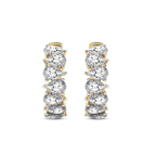 14kt Yellow Gold Eudora Pear Lab Diamond Hoop Earrings (4 Ct. Tw.) standing product image one