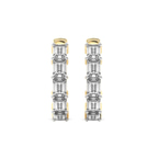 9ct Yellow Gold Calantha Emerald Lab Diamond Hoop Earrings (1 Ct. Tw.) right