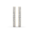 9ct Yellow Gold Meara Round Lab Diamond Hoop Earrings (2 Ct. Tw.) standing product image one