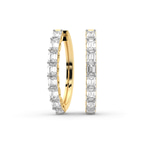 10kt Yellow Gold Ashlyn Emerald Lab Diamond Hoop Earrings (3 Ct. Tw.) front image