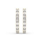 10kt Yellow Gold Ashlyn Emerald Lab Diamond Hoop Earrings (3 Ct. Tw.) right