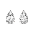 14kt Yellow Gold Three Prong Pear Lab Diamond Stud Earrings (1 Ct. Tw.) front image