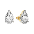 14kt Yellow Gold Three Prong Pear Lab Diamond Stud Earrings (1 Ct. Tw.) standing product image one