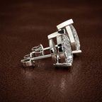 14kt Yellow Gold Three Prong Pear Lab Diamond Stud Earrings (1 Ct. Tw.) color product image two