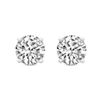 14kt Yellow Gold Four Prong Round Lab Diamond Stud Earrings (3 Ct. Tw.) front image