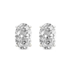 14kt Yellow Gold Four Prong Oval Lab Diamond Stud Earrings (3 Ct. Tw.) front image