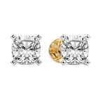 14kt Yellow Gold Four Prong Cushion Lab Diamond Stud Earrings (8 Ct. Tw.) right