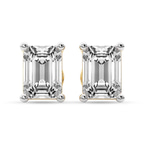 14kt Yellow Gold Four Prong Emerald Lab Diamond Stud Earrings (1 Ct. Tw.) front image