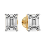 14kt Yellow Gold Four Prong Emerald Lab Diamond Stud Earrings (1 Ct. Tw.) standing product image one