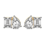 14kt Yellow Gold Double Delight Lab Diamond Stud Earrings (10 Ct. Tw.) front image