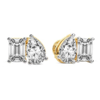 14kt Yellow Gold Double Delight Lab Diamond Stud Earrings (10 Ct. Tw.) standing product image one
