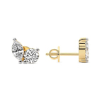14kt Yellow Gold Twin Gleam Lab Diamond Stud Earrings (1 Ct. Tw.) standing product image one
