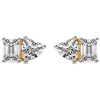 14kt Yellow Gold Divine Double Flame Lab Diamond Stud Earrings (1 Ct. Tw.) front image