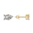 14kt Yellow Gold Divine Double Flame Lab Diamond Stud Earrings (1 Ct. Tw.) standing product image one